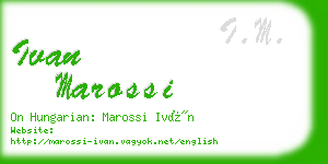 ivan marossi business card